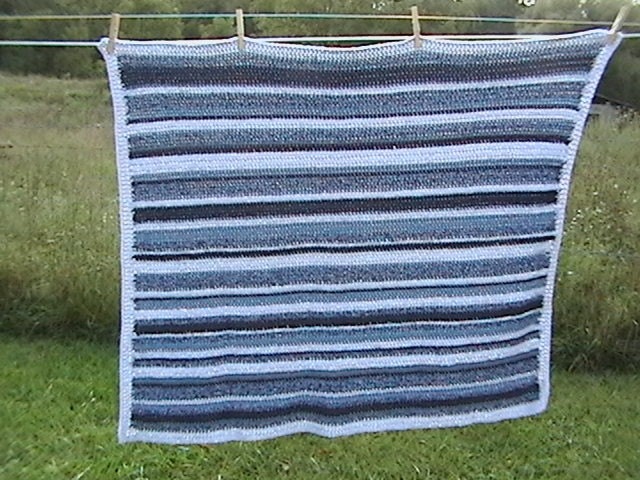 Candy Cane Striped Baby Blanket Crochet Ecofriendly CUSTOM ORDER