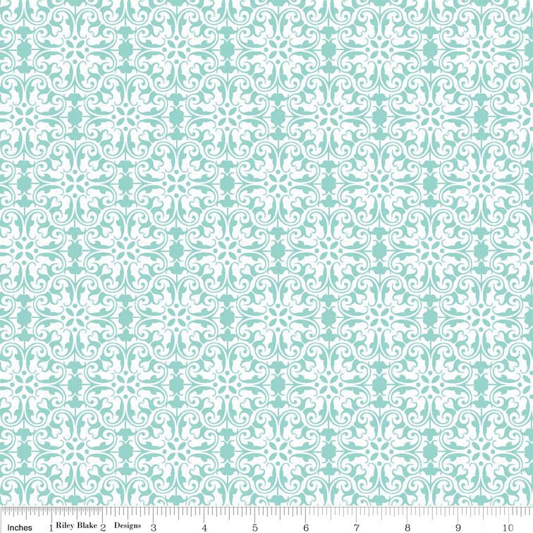 Sunny Happy Skies  Lace Blue Riley Blake Fabrics 30 Inches, SALE