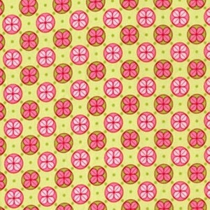 Mezzanine Clover Dot Pink  by Patty Young Michael Miller Fabrics, 30 inches, SALE