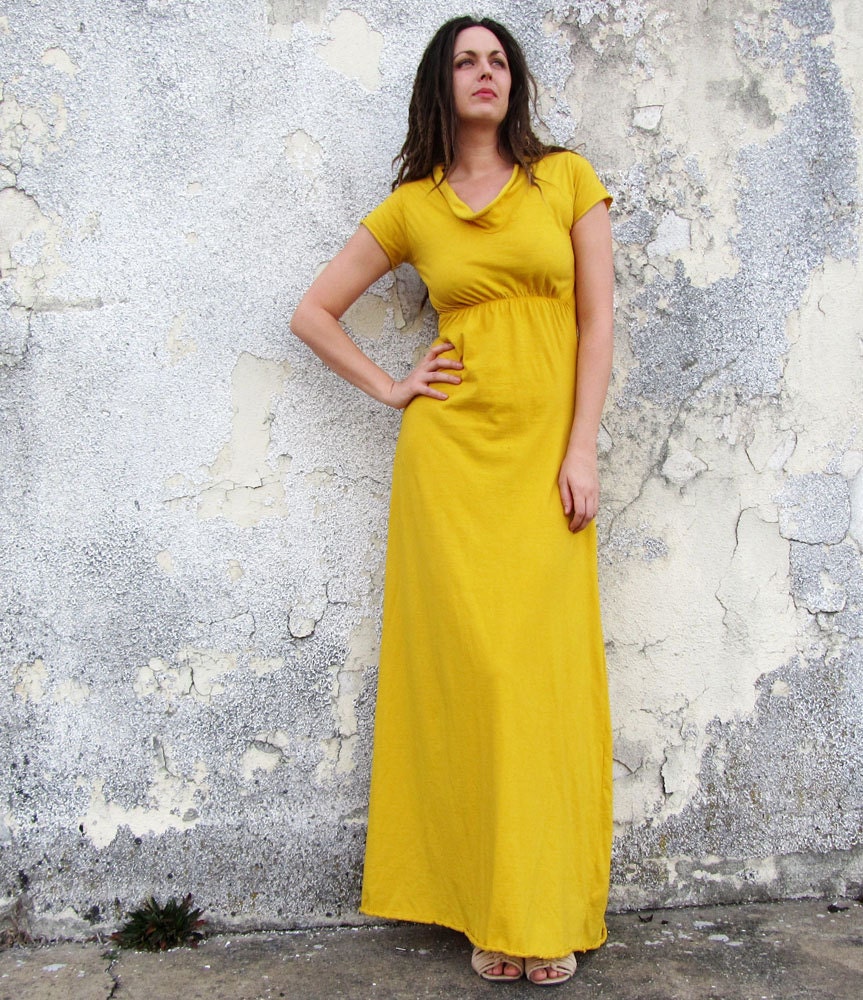 Long Maya Dress (NC grown organic cotton knit)