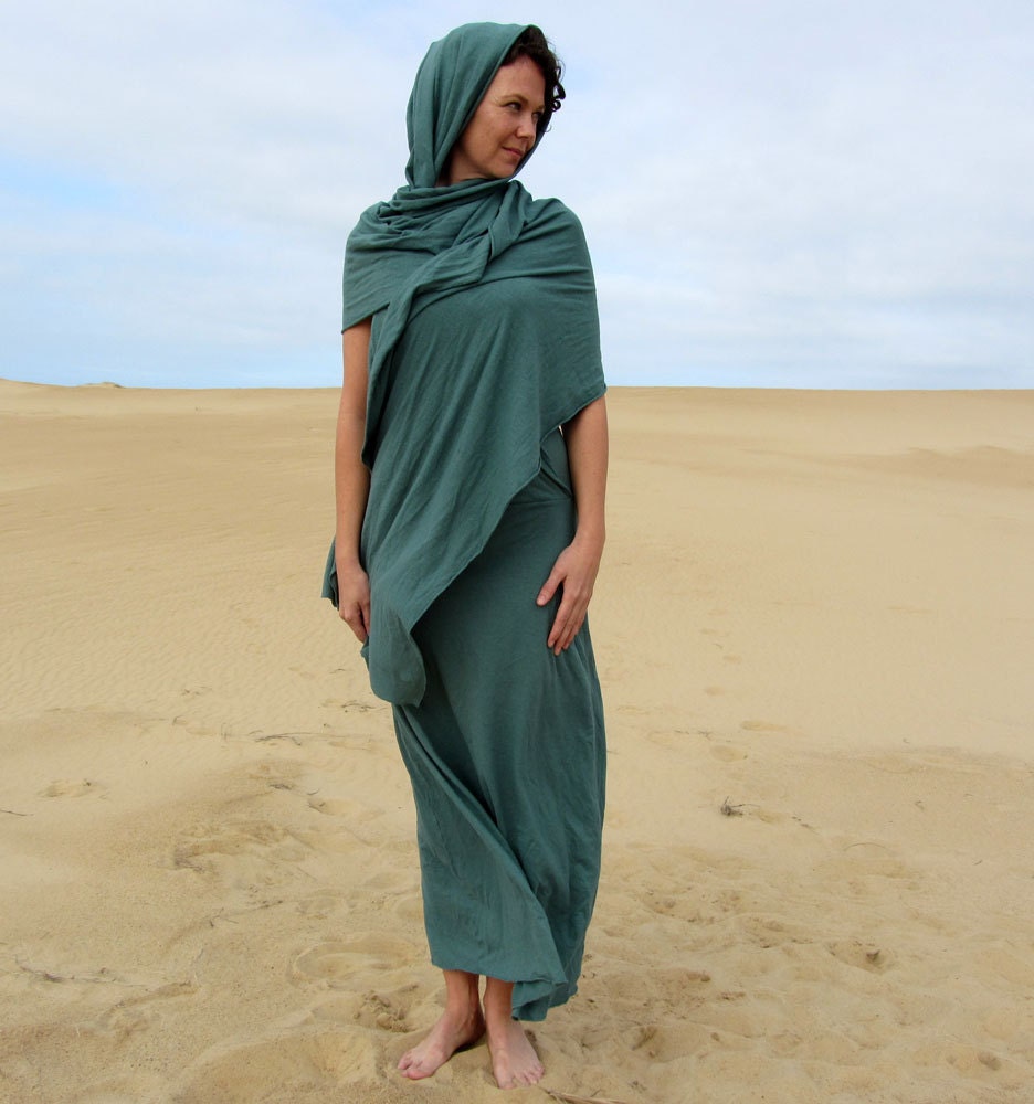 The Love Me 2 Times Long Sari Dress (organic hemp/cotton blend) - gaiaconceptions