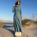 Organic Clothing - Long Chunky Cowl Dress (hemp/organic cotton knit)