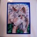 Lovely Wolf Art Tile Coaster. Home decor 4.25 X 4.25 img