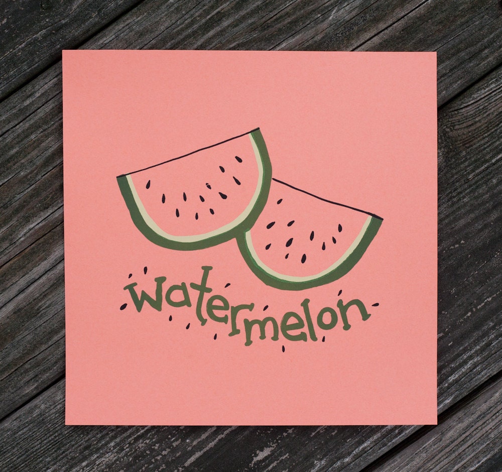 watermelon silkscreen print.