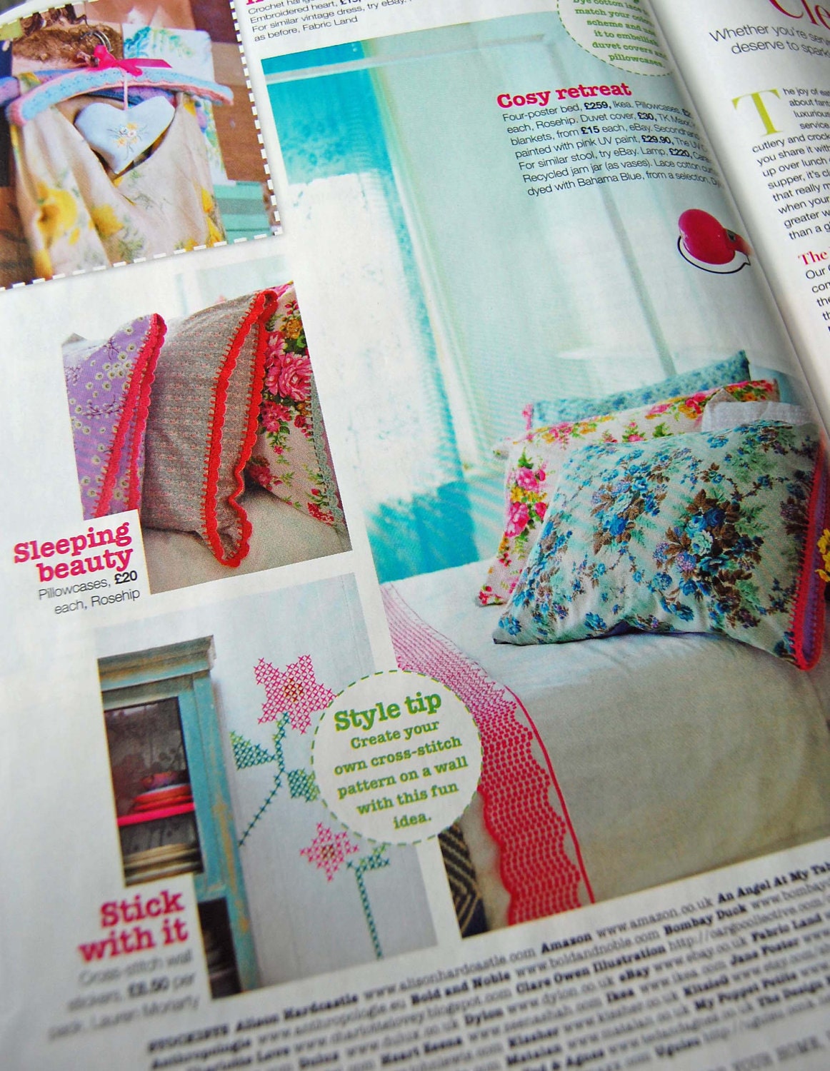 pillowcase with crochet trim  - Sweet Pea