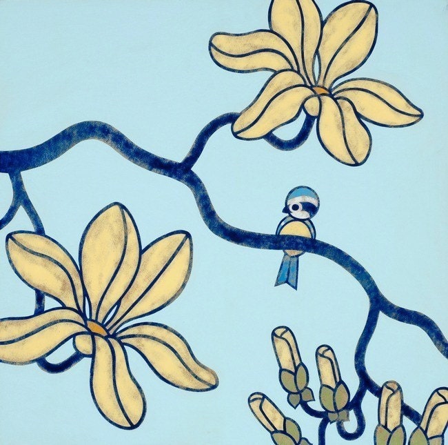 Birdie and Branch 8x10 Art Print
