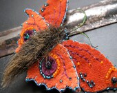 Large Rust Moth Brooch