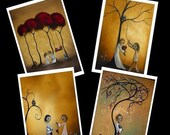 Whimsical Creeper Art Mini Prints - Set of 4 - This Is My Heart
