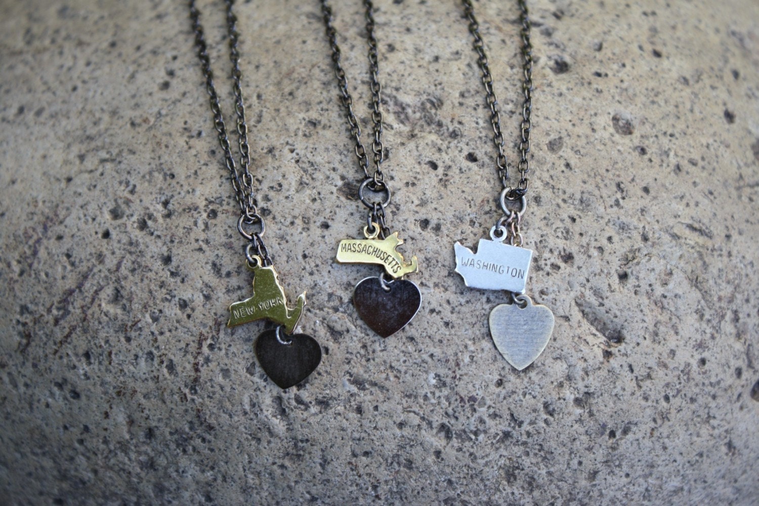 Home is Where the Heart is Necklace - State Charm Necklace