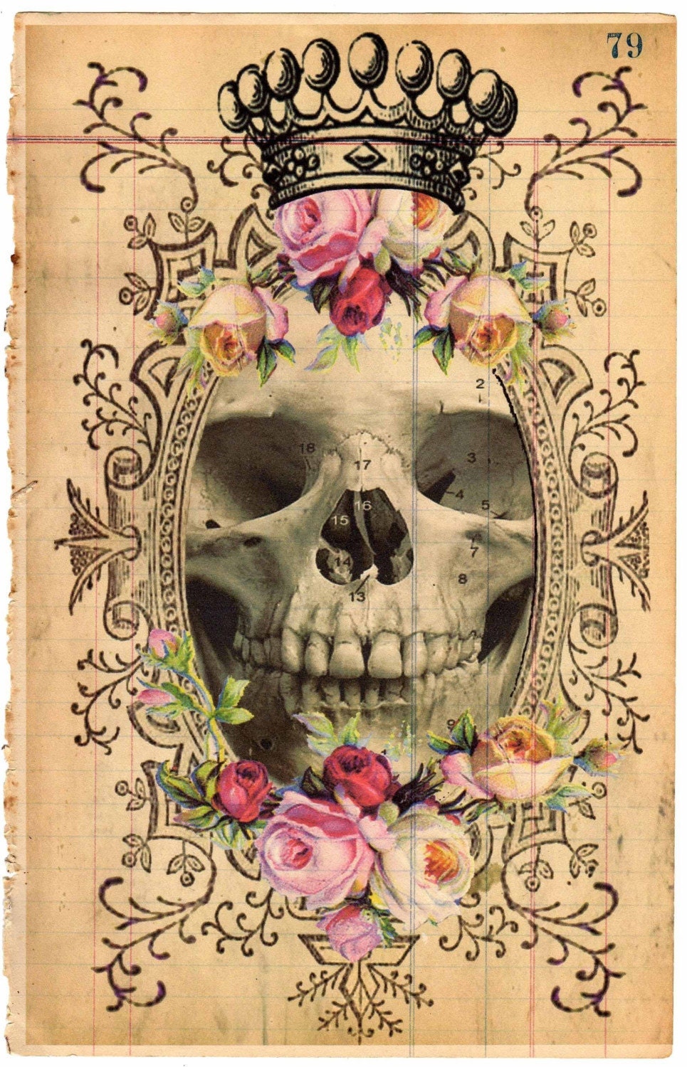 My Sacred Heart - Vintage Paper Collage
