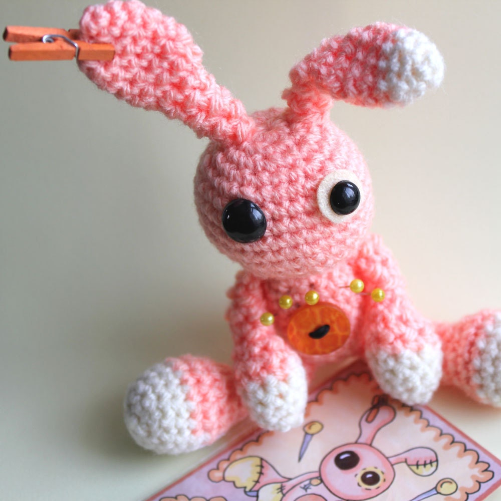 Peaches and Cream the Amigurumi Voodoo Bunny
