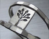 Tiny Leafy Silver Tree Ring no.2
