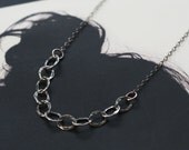 thelma - oxidized silver chain necklace by elephantine