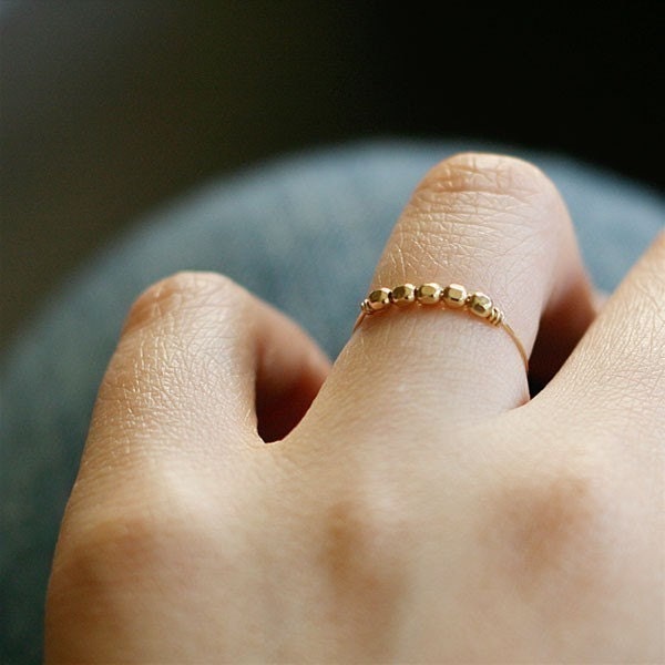 libra - minimalist gold ring by elephantine