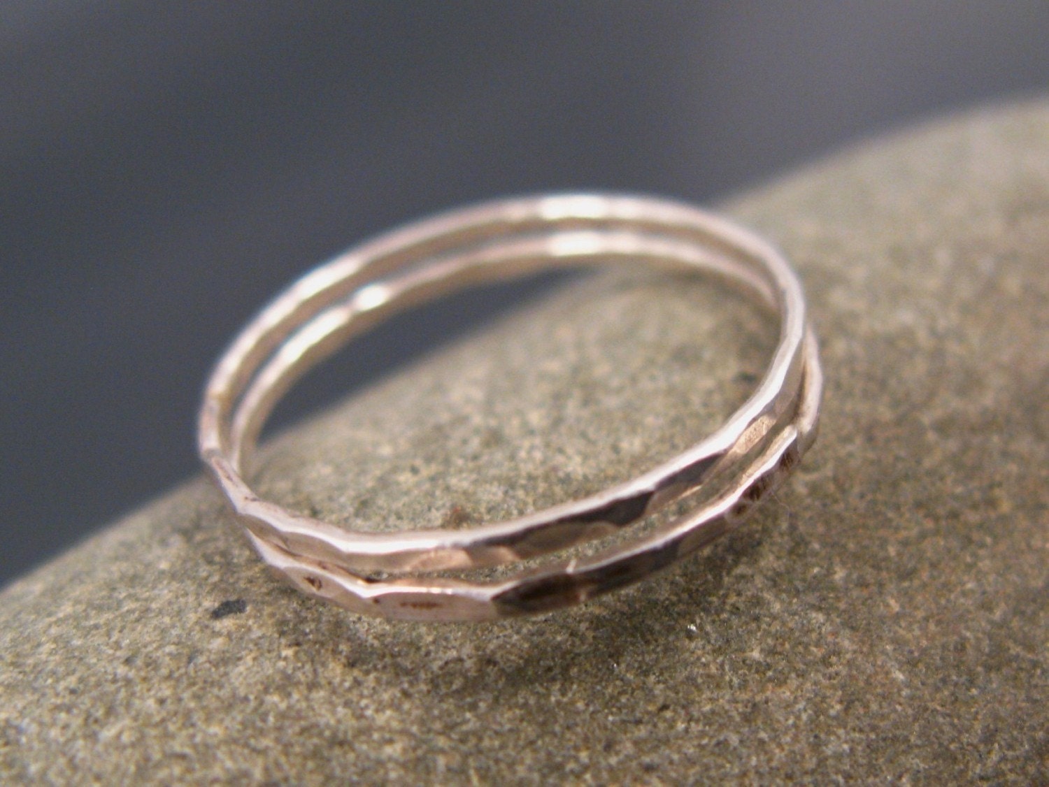 Silver jewelry, stacking rings sterling silver - set of 2, minimal jewelry