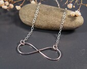 Sterling silver infinity necklace, Infinity jewelry line of handmade designer jewelry