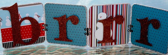 CLEARNACE - 50% off Christmas Decoration - BRRR Sign - Winter Banner Il_570xn