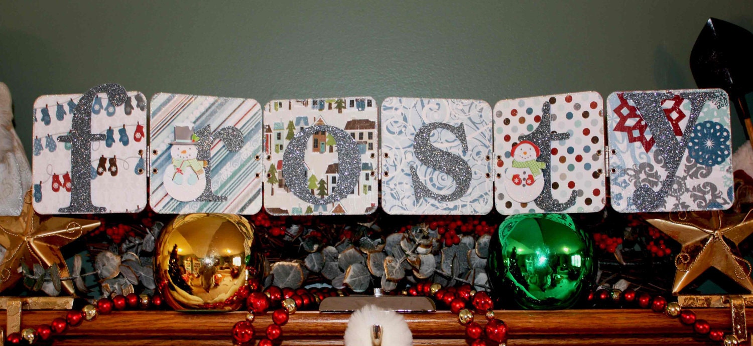 50% Off Clearance Sale Christmas Decoration FROSTY Sign Il_570xn