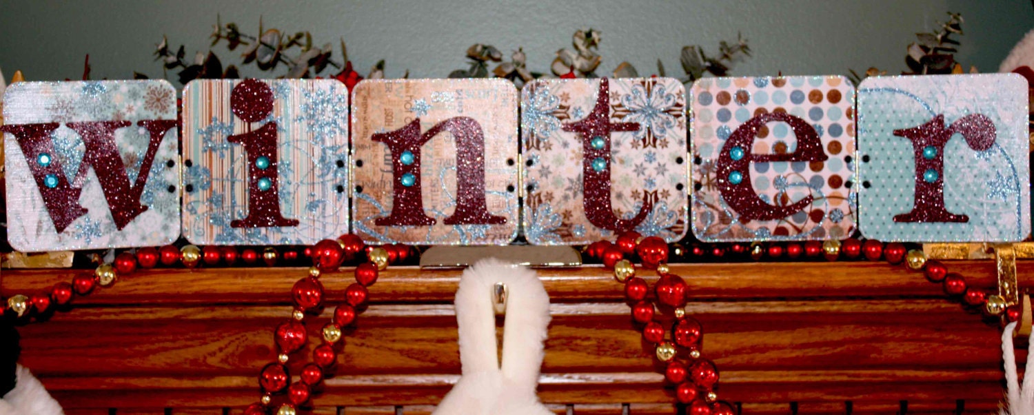 50% off Christmas Decoration WINTER sign Il_570xn