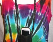 Leather Cell Phone Pouch Smart Phone Carrier Custom I Phone Neck Pouch Handmade by Debbie Leather