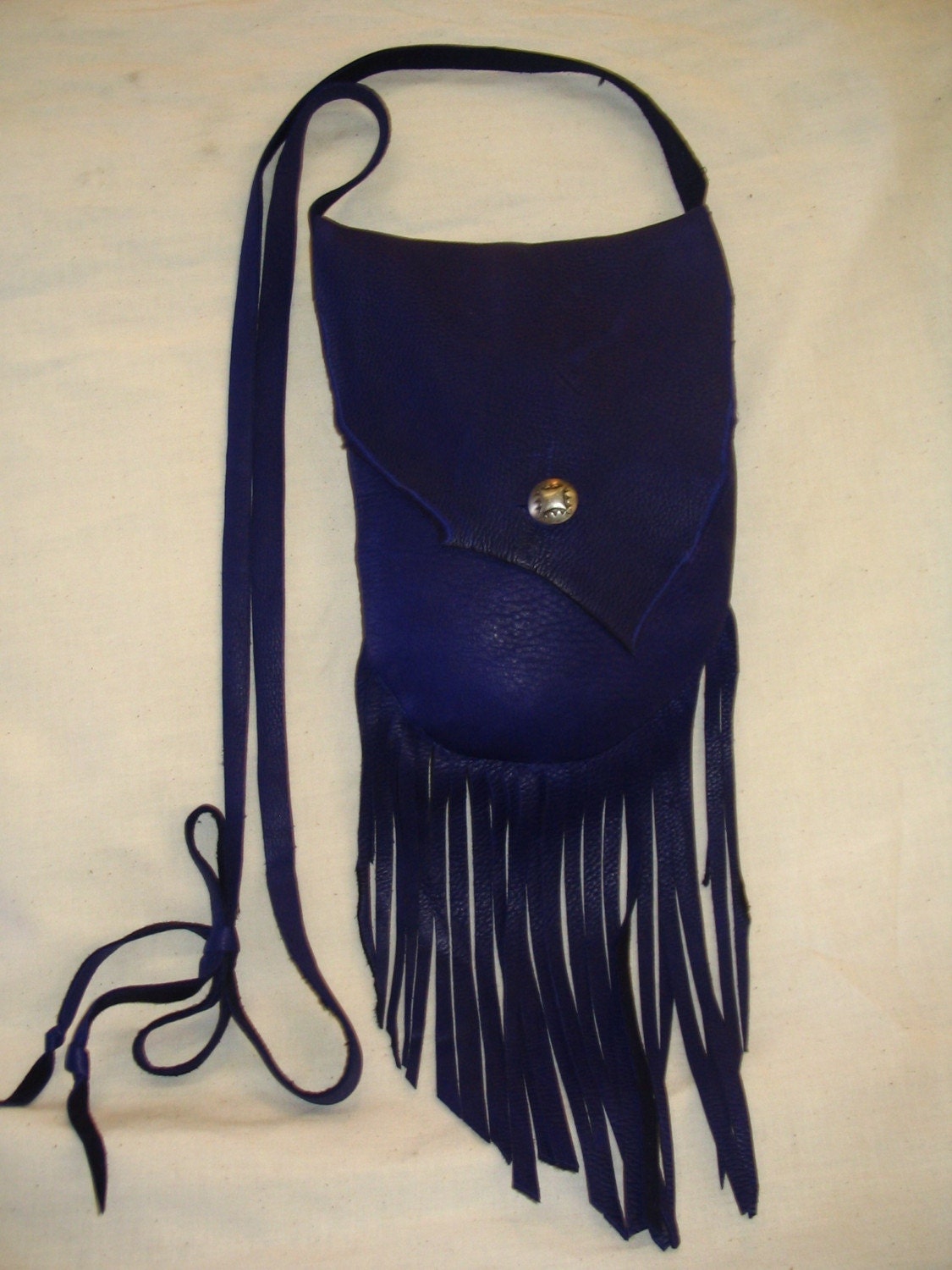 Deerskin Native American Style Pouch Medicine Bag Leather Purse in Every Color 7x6 in.Handmade by Debbie Leather