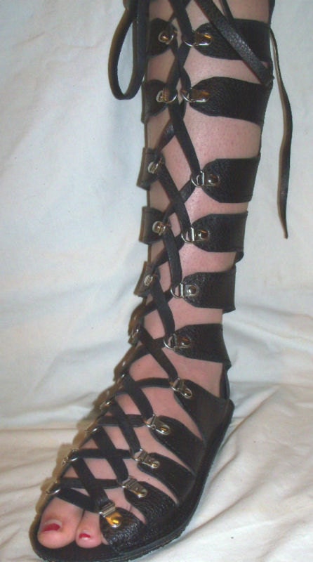Leather Gladiator Sandals Medieval Renaissance Shoes Handmade Steampunk Sandals Custom Leather Sandals Handmade by Debbie Leather
