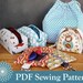 NESSIE Reversible Drawstring Lunchbag and Pencil Case Combo PDF Sewing Pattern