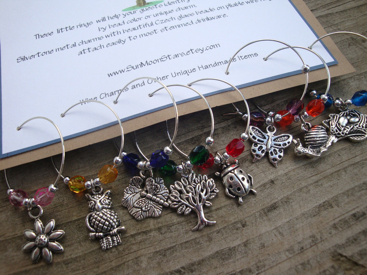 Free Shipping Set of 8 Woodland Charms