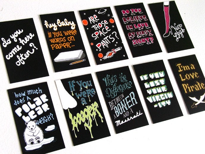 pick up line cards