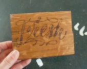 Fresh wood sign