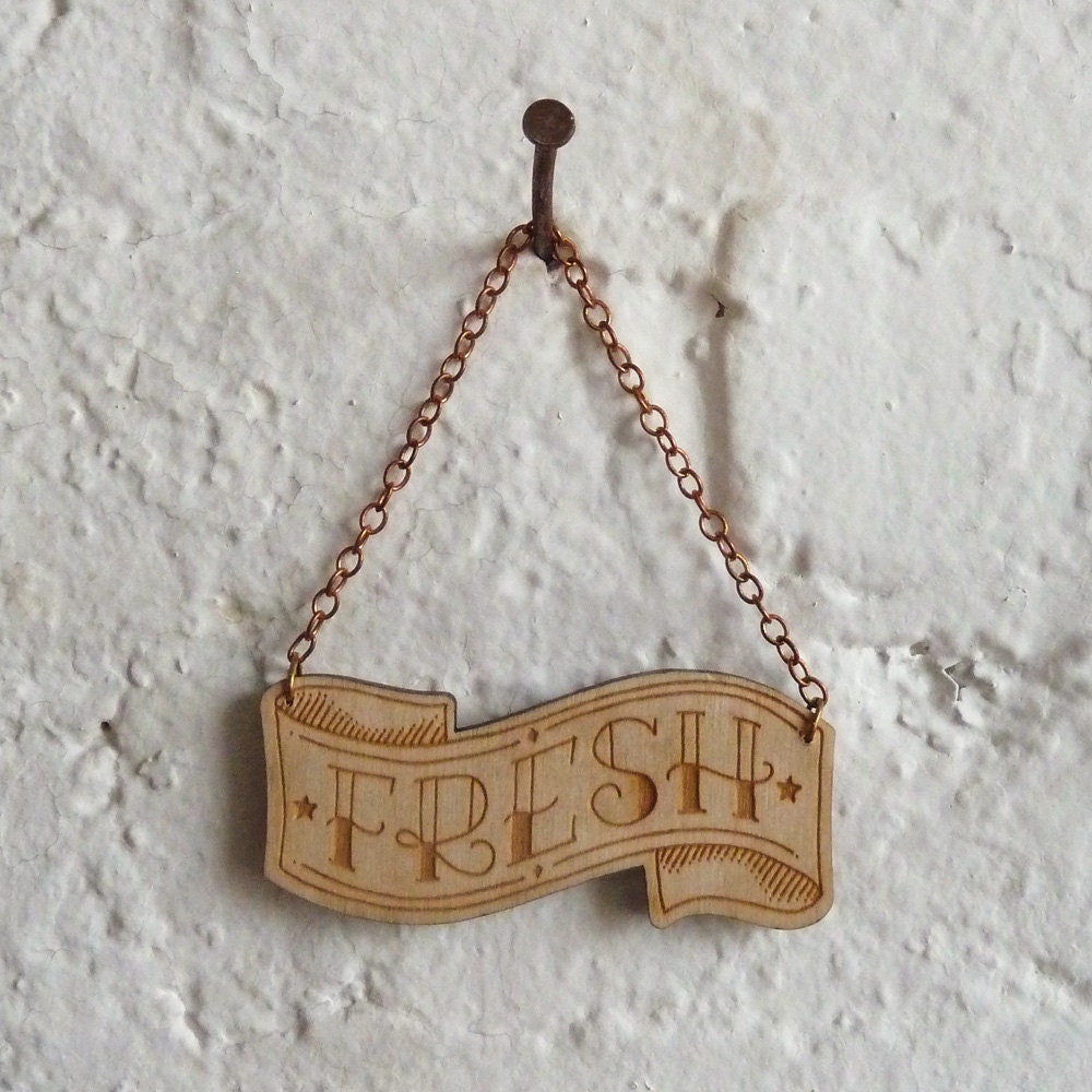 Small Reversible Fresh / Wack wood banner