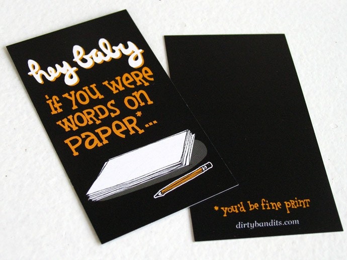 pick up line cards