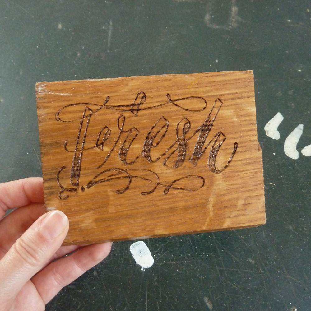 Fresh wood sign