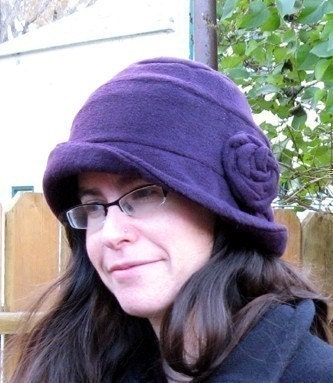 Cloche hat SEWING PATTERN vintage style warm flapper 1920's style hat pattern made in FLEECE