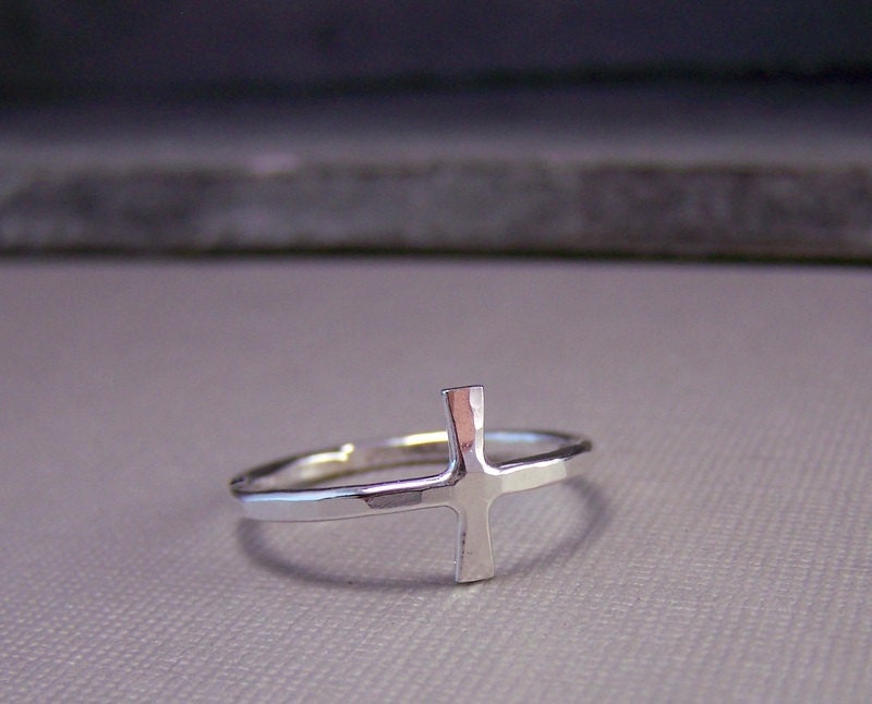 Sterling Cross Ring Cross Ring Sideways
