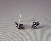 Sterling Stud Bee Earrings, Bee Earrings cute little bee earrings