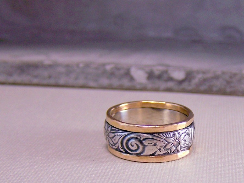 Sterling Gold Ring - Birthstone Mother's Ring