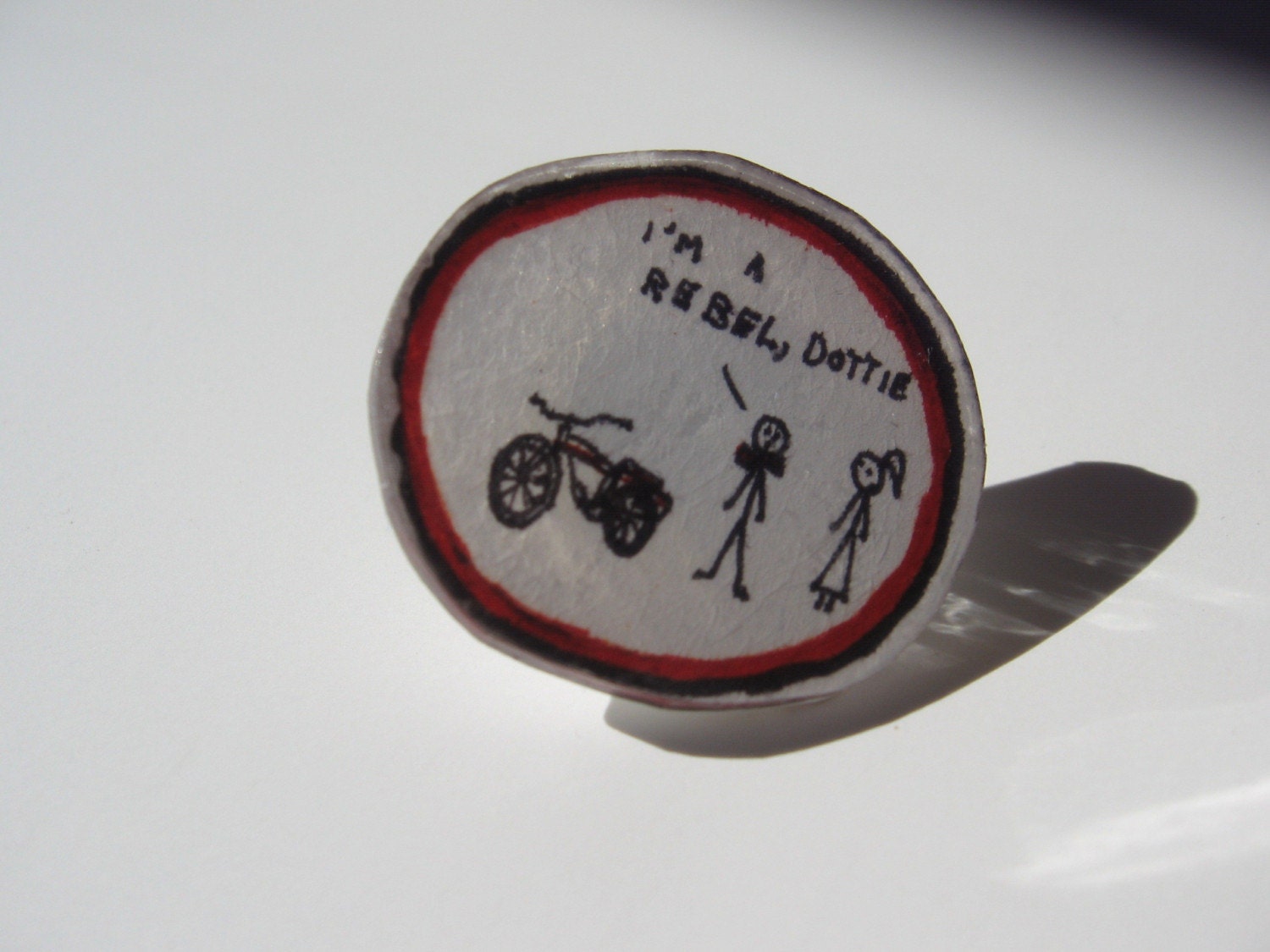 Loner Pee Wee Pin with Big Adventure Bike