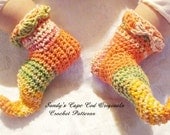 Crochet  Long Elf Hat and Elf Booties Crochet Pattern PDF 110