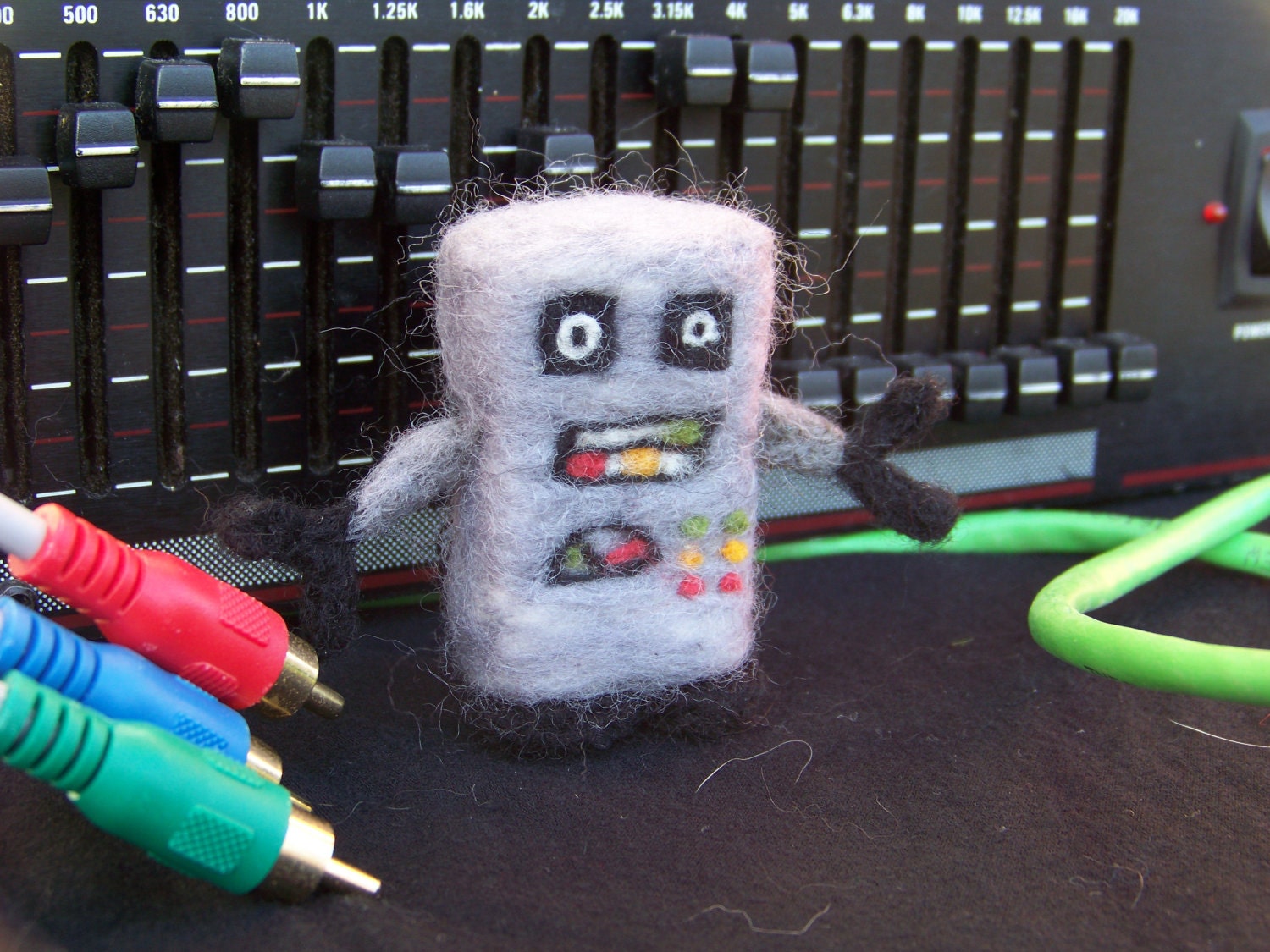 Needle Felted Exasperated Robot