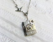 Silver Locket Necklace - The ORIGINAL Silver CAMERA Book Locket - PHOTO Album - Jewelry by Birdznbeez - Graduation Photographer Birthday