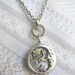 Silver Moon Necklace - Steampunk Moon Star Necklace -  Moon  Luna - Jewelry by BirdzNbeez - Christmas Birthday Wedding Bridesmaid Gift