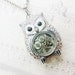 ORIGINAL Silver Owl Necklace - STEAMPUNK OWL Necklace - Jewelry by BirdzNbeez - Graduation Day Wedding Birthday Bridesmaids Gift