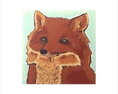 Foxy Fox- Original Painting-Acrylic-Fine Art-5x5