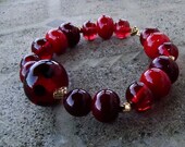 Vampire Red glass Bead Bracelet