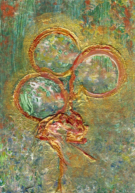 Aceo Abstract Mixed Media Painting Original - Reasonable Hope