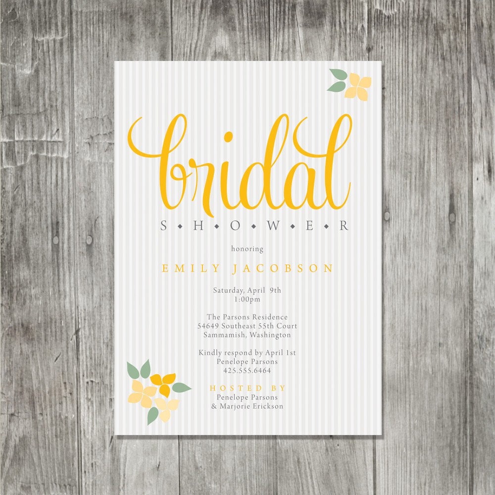 Blossom Bunches Bridal Shower Invitation
