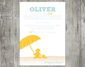 Beach Baby Party Invitation