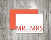 Mr. and Mrs. Personalized Notecards