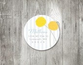 Billy Button Round Address Labels